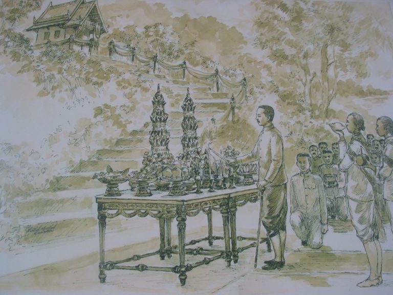 พระราชกรณียกิจของพระบาทสมเด็จพระจุลจอมเกล้าเจ้าอยู่หัว ณ เกาะสีชัง : การแห่เจ้าขึ้นศาล