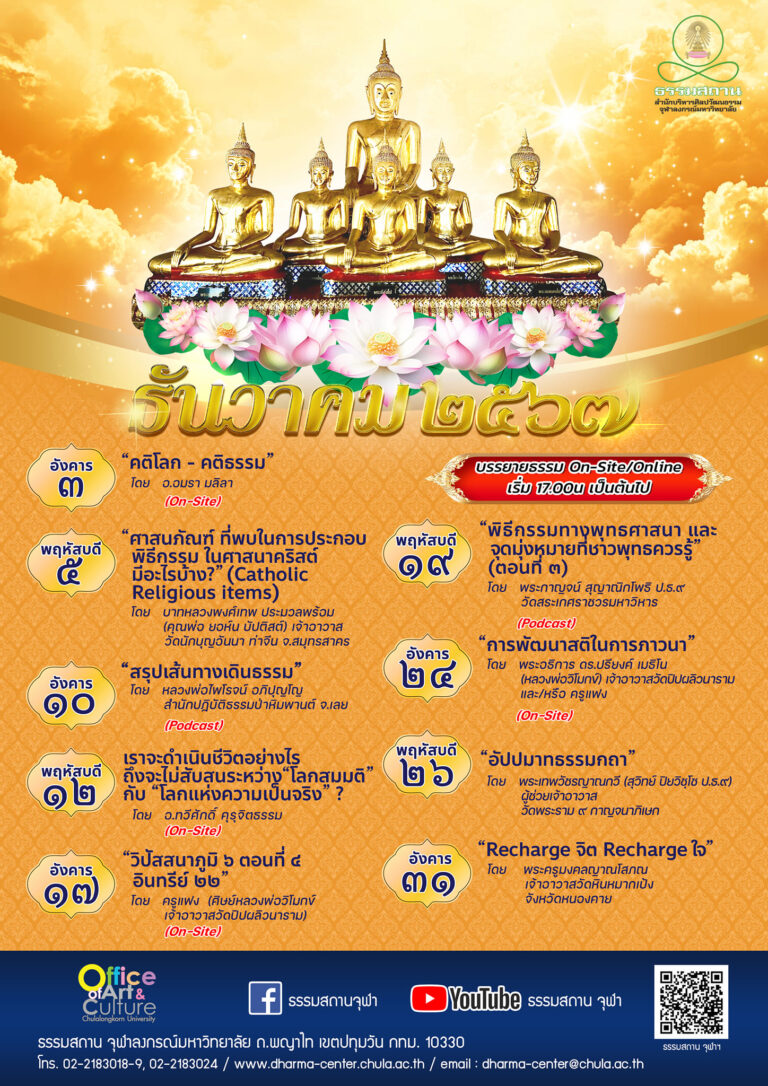 ธรรมบรรยาย เดือนธันวาคม 2567