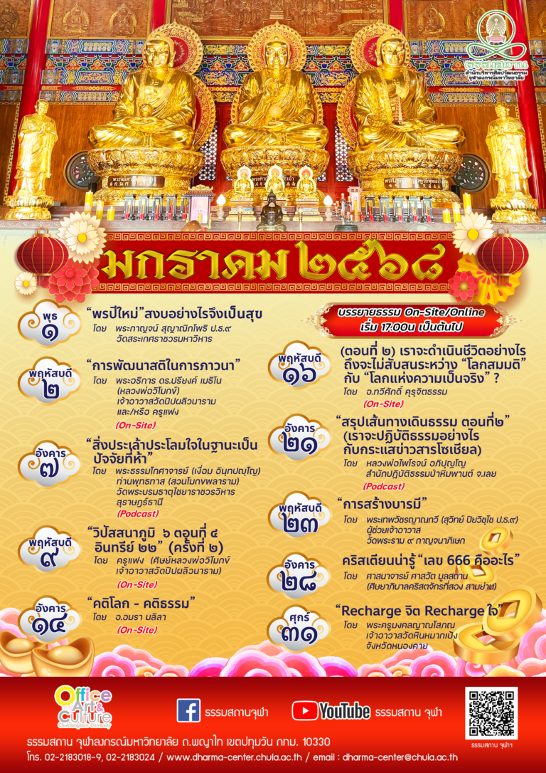 ธรรมบรรยาย เดือนมกราคม 2568