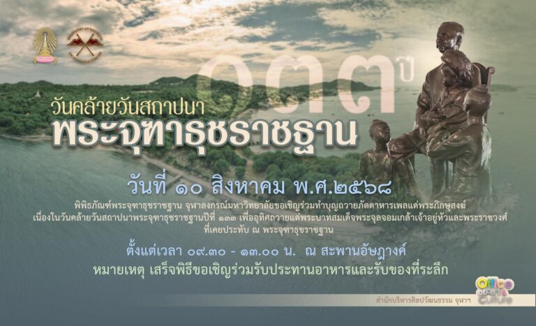 วันคล้ายวันสถาปนาพระจุฑาธุชราชฐาน 133 ปี